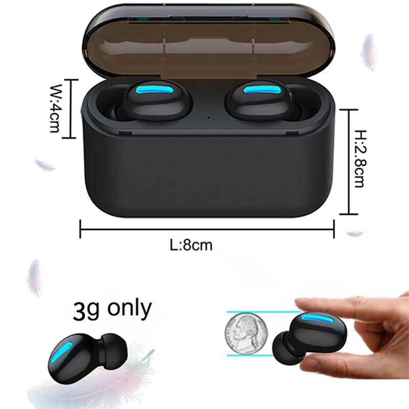 Наушники вкладыши Bluetooth 5 0 + EDR Спортивная мини гарнитура TWS Auricolare для игр