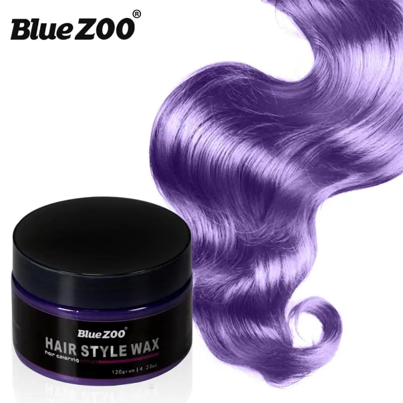 Purple 7 цветов, одноразовая краска для волос, воск, грязевая краска для волос, долговечная, одноразовая, сделай сам, краска для волос, грязевая, бабушка серая краска для волос, воск TSLM2 - Цвет: Purple