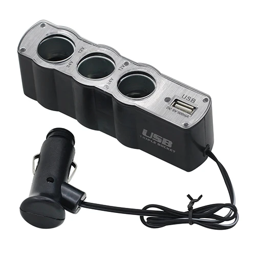 High Reputation Car Cigarette Lighter Multi Socket Splitter 3 Way USB Charger Adapter DC 12V 6YXC | Автомобили и мотоциклы