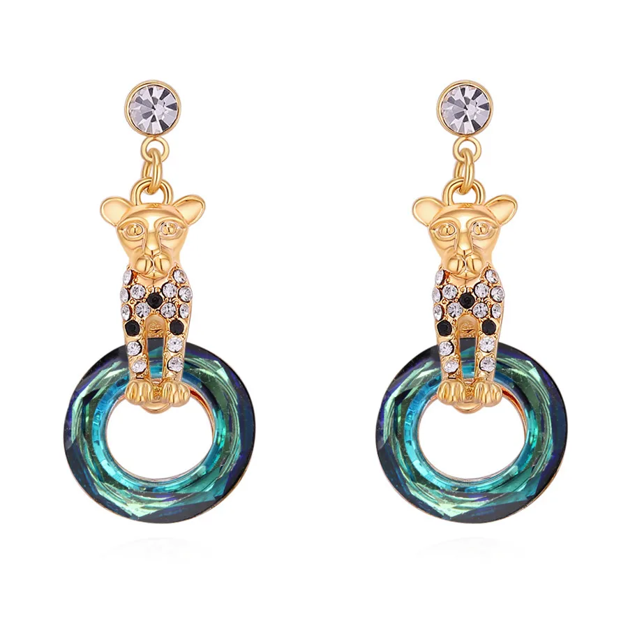 Серьги Bts zao корейские винтажные леопардовые серьги гвоздики для женщин 2018 с