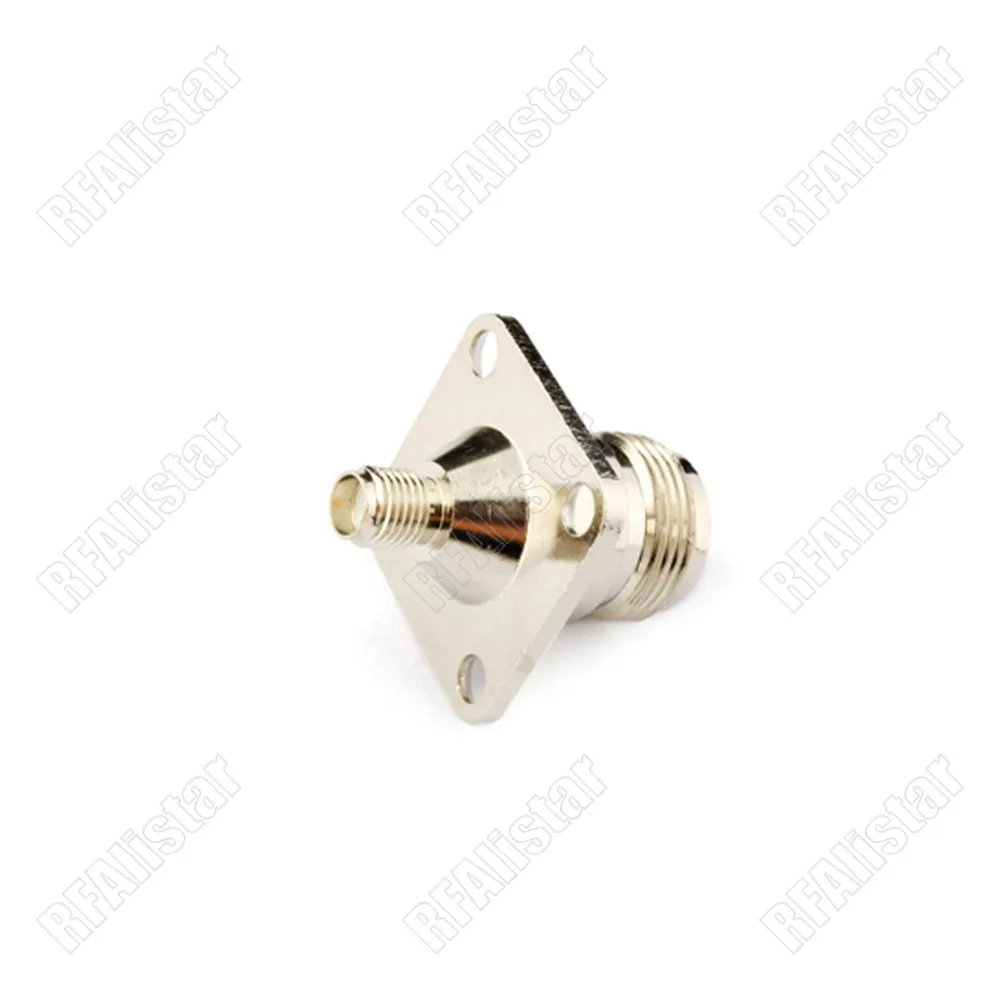 Гнездо SMA в гнездо N Тип 4 отверстия фланцевое крепление RF адаптер Соединительный