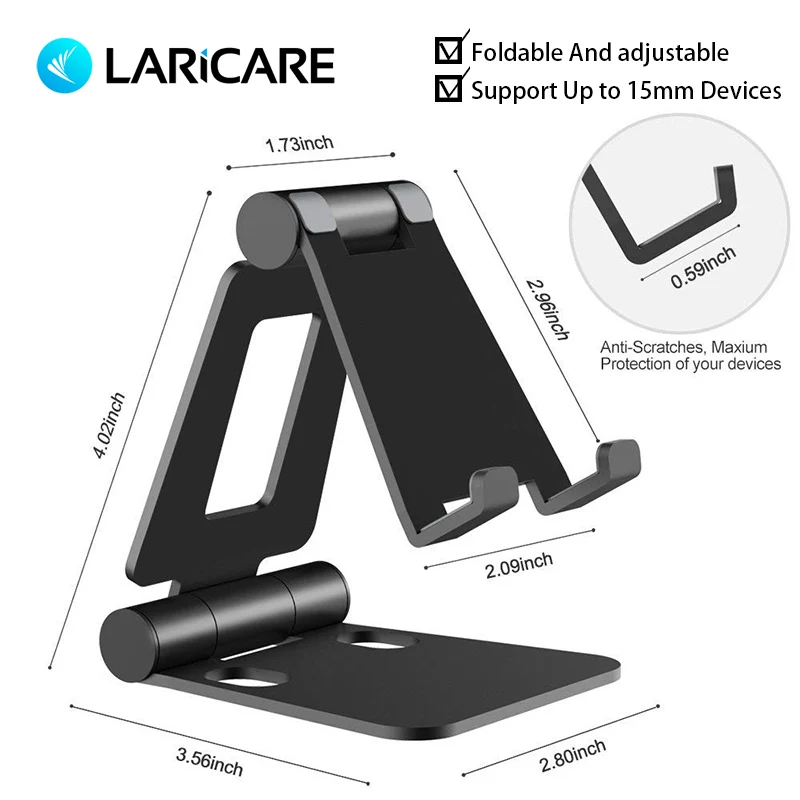 Подставки для телефонов и планшетов LairCare. Складной регулируемый держатель