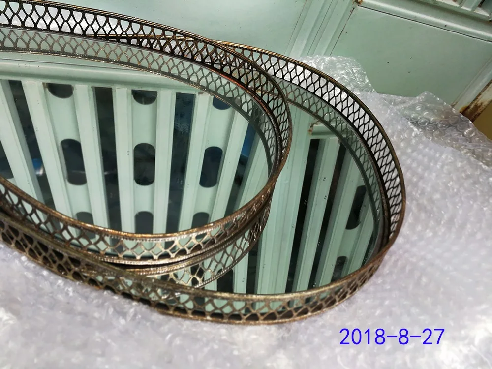 Античное настенное зеркало в металлической рамке, стекло, капля воды, консоль, зеркало, настенное декоративное зеркальное художественное W-I2102