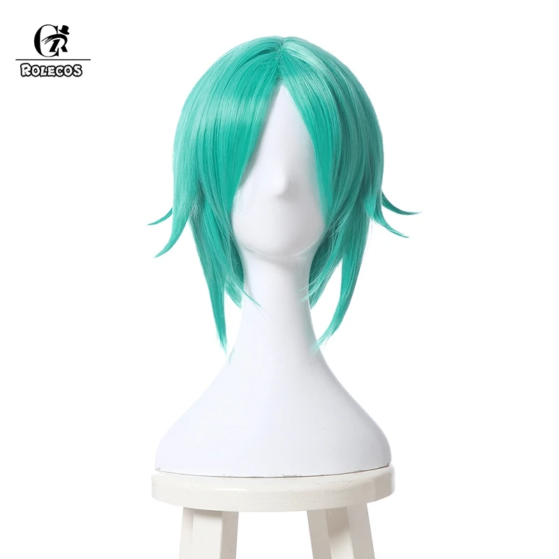 ROLECOS Phosphophyllite Косплей головные уборы синтетические волосы Land of the Lustrous Аниме Косплей головные уборы зеленый короткий 30 см/11,8 дюйма - Цвет: Светло-зеленый