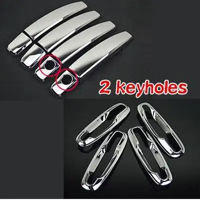 Two hole all Автомобильные дверные ручки Чехлы для Chevrolet Lacetti Optra Daewoo Nubira Suzuki Forenza Holden наклейки хромированные наружные DQ-047 - Цвет: Two hole all