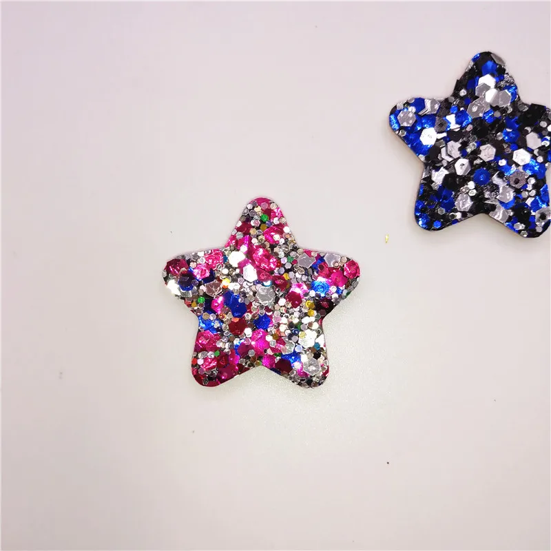 12 шт./лот блестящие стеганые аппликации в форме звезд для одежды швейные