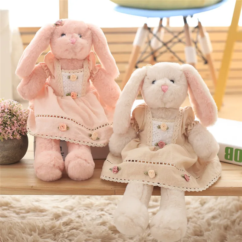Милые плюшевые игрушки с кроликом для маленьких детей удобные мягкие куклы