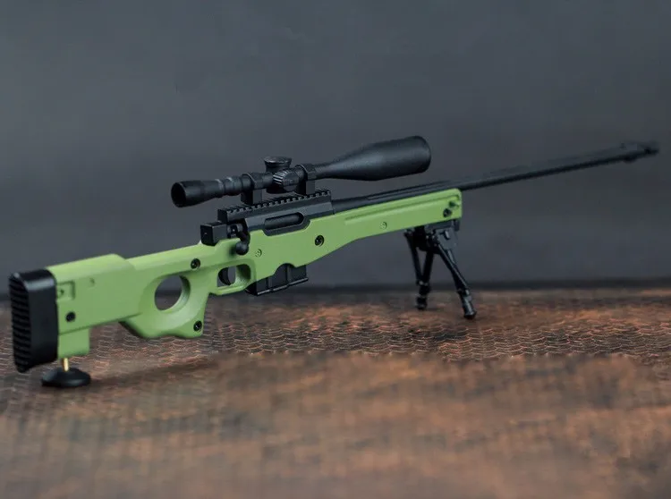 1/6 масштаб AWM L96A1 полностью Металлическая снайперская модель винтовки зеленого/песочного цвета Коллекционная модель пистолета
