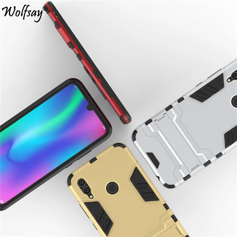 Чехол для Huawei P Smart 2019 резиновый силиконовый армированный чехол-бампер ПК с