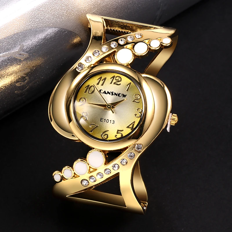 Специальные модные женские часы с браслетом кварцевые роскошные кристаллами