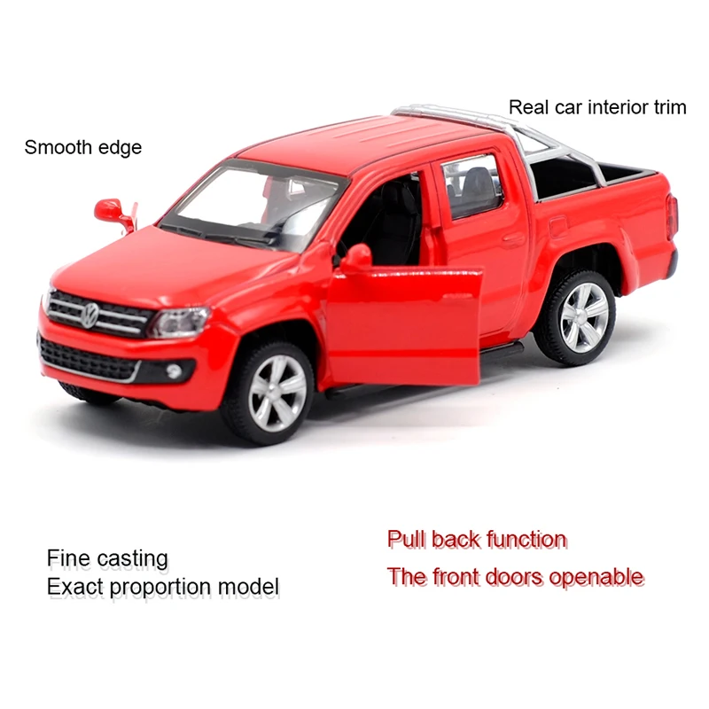 Новое поступление Caipo 1:43 Amarok литая под давлением модель автомобиля игрушка с выдвижной спинкой/для детей Подарки/обучающая коллекция игрушек