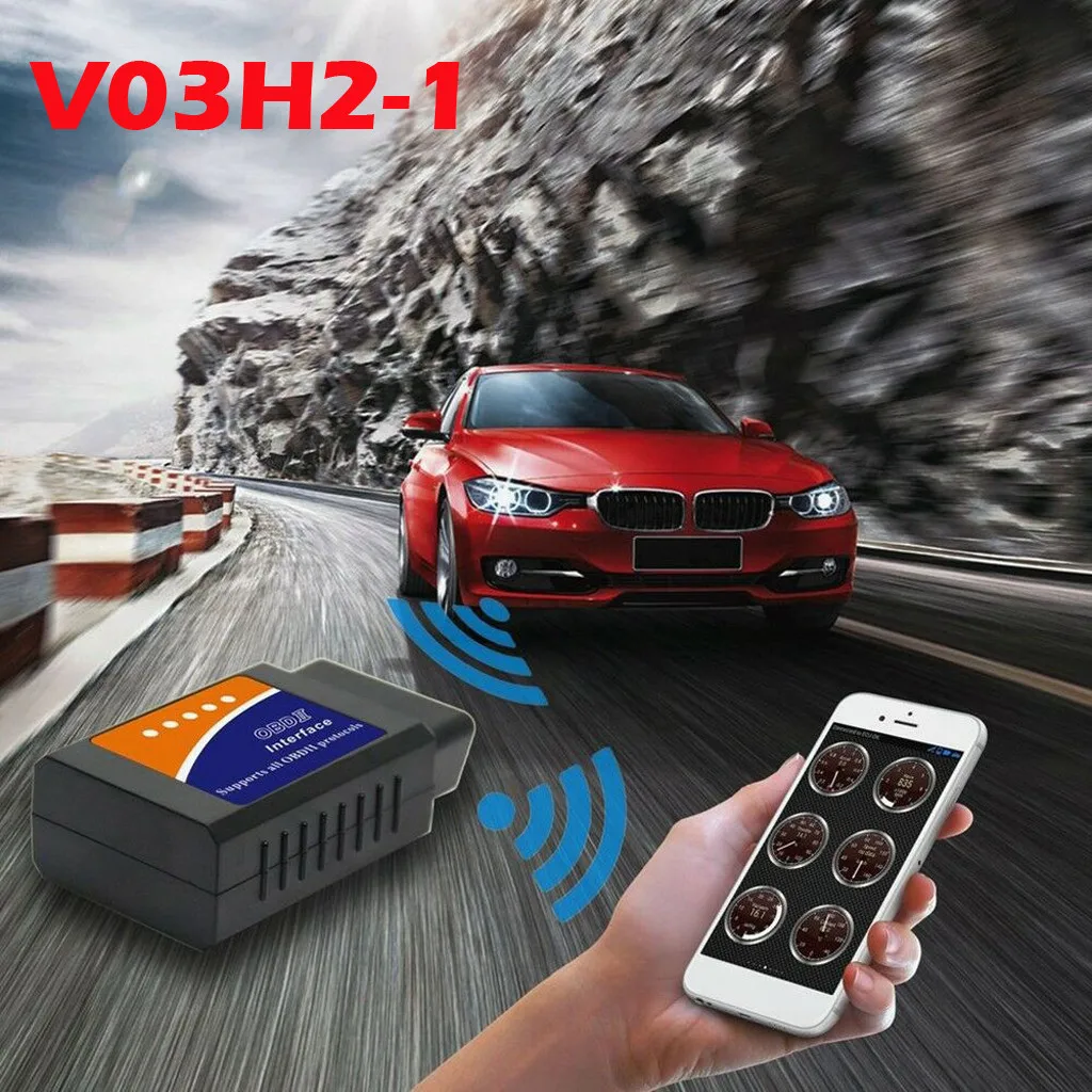 Wholesale V03H2-1 V1.5 ELM327 HH OBDII Advance Wifi for Android Bluetooth OBD2 Auto code reader Scanner tool | Автомобили и
