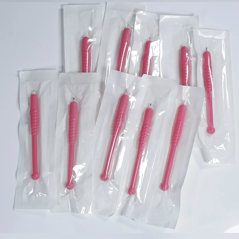 Новинка настоящая татуаж стерилизованная одноразовая ручка для микроблейдинга