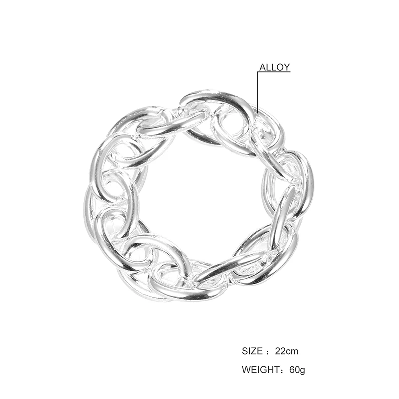 2020 Мода Большой преувеличенный рок блестящие массивные звенья цепи браслеты для