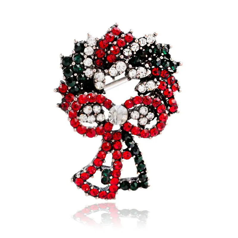 Style 7-Silver Модная Милая брошь, рождественский стиль, колокольчик, цветочные броши для женщин, сплав, стразы, Классическая Брошь, винтажная Подарочная брошка, булавка - Окраска металла: Style 7-Silver