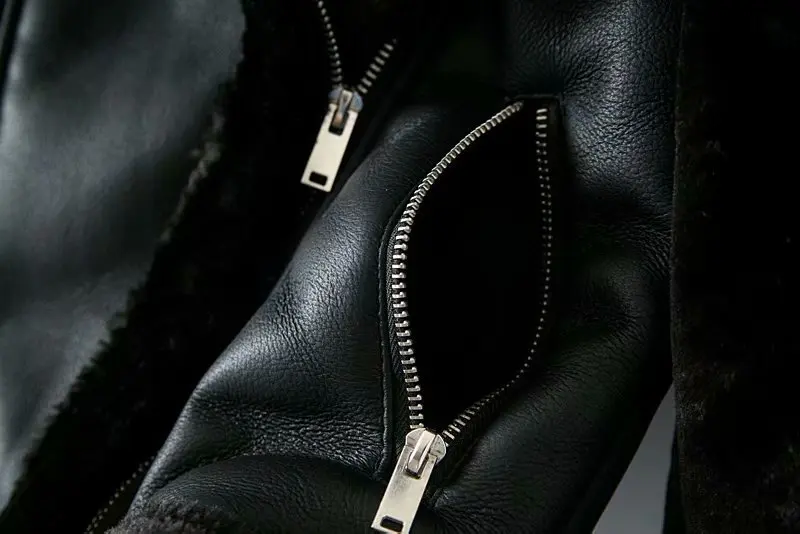 Fitaylor зимняя женская куртка из искусственной овечьей кожи теплая Толстая черная