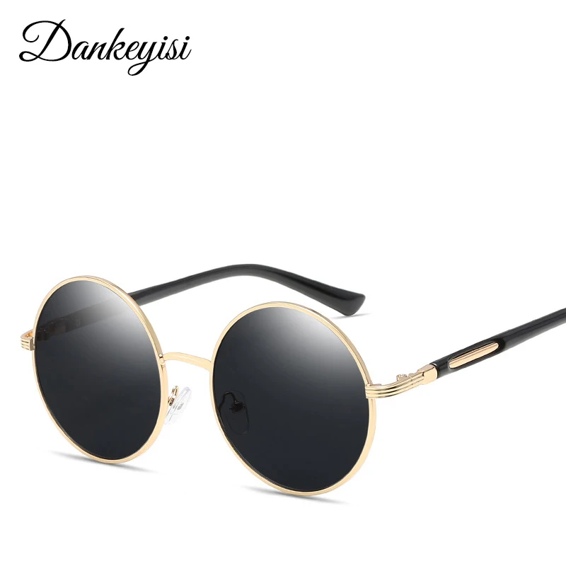 

DANKEYISI Uv400 зеркальные Круглые Солнцезащитные очки для женщин 2017 винтажные металлические солнцезащитные очки для мужчин солнцезащитные очки ...