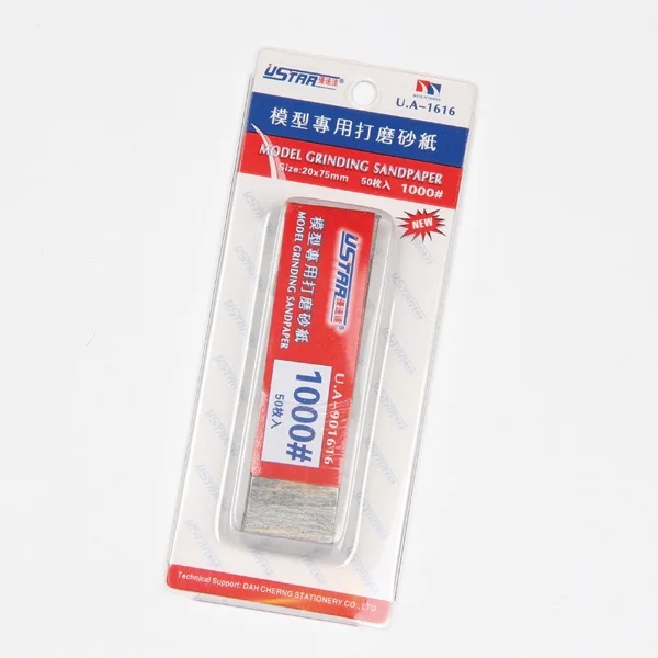 1000 sandpaper U-star 91613-91617 мини абразивная бумага(Нет Обратного клея) модель инструмент для изготовления - Цвет: 1000 sandpaper