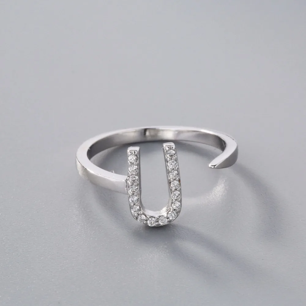 Kinitial 12 созвездий зодиака Рыбы Циркон Кристалл Регулируемые кольца для девочек