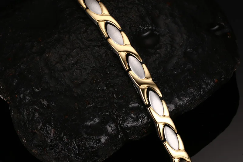 

Soul Men Gold Color Pure Titanium Magnetic Bracelet for Women Female Health Energy Germanium Chain Bracelets Bangles Jewelry