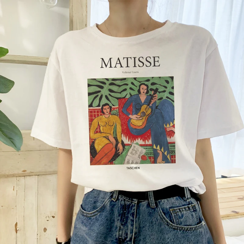 Женская футболка Matisse Повседневная летняя большого размера с коротким рукавом и