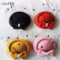winter embroidered veil cotton felt pillbox hats for formal cocktail party wedding hats dress fedoras fascinator hats for women
