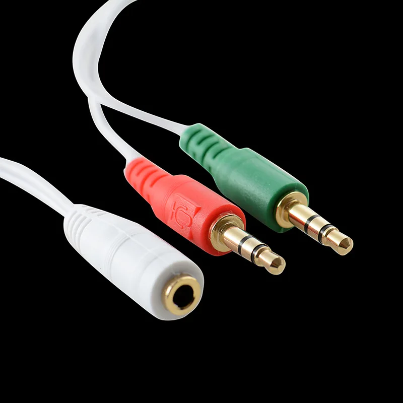 Два в одном аудио кабель 3 5 разъем для мобильного компьютера наушников телефона