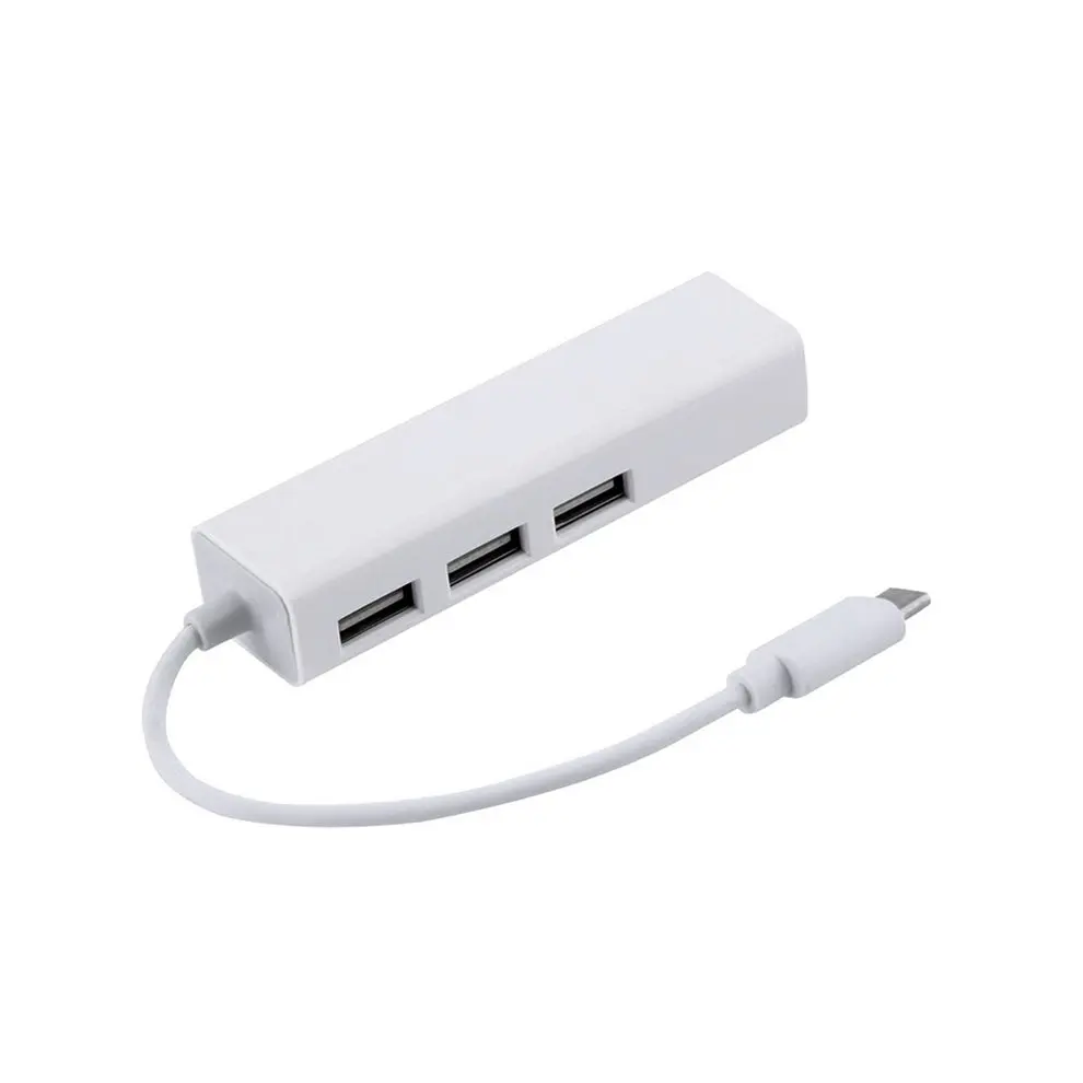 2PCS Hot New USB 3.1 Type C USB-C Multiple 3 Ports Hub with Ethernet Network LAN Adapter Electronic | Компьютеры и офис