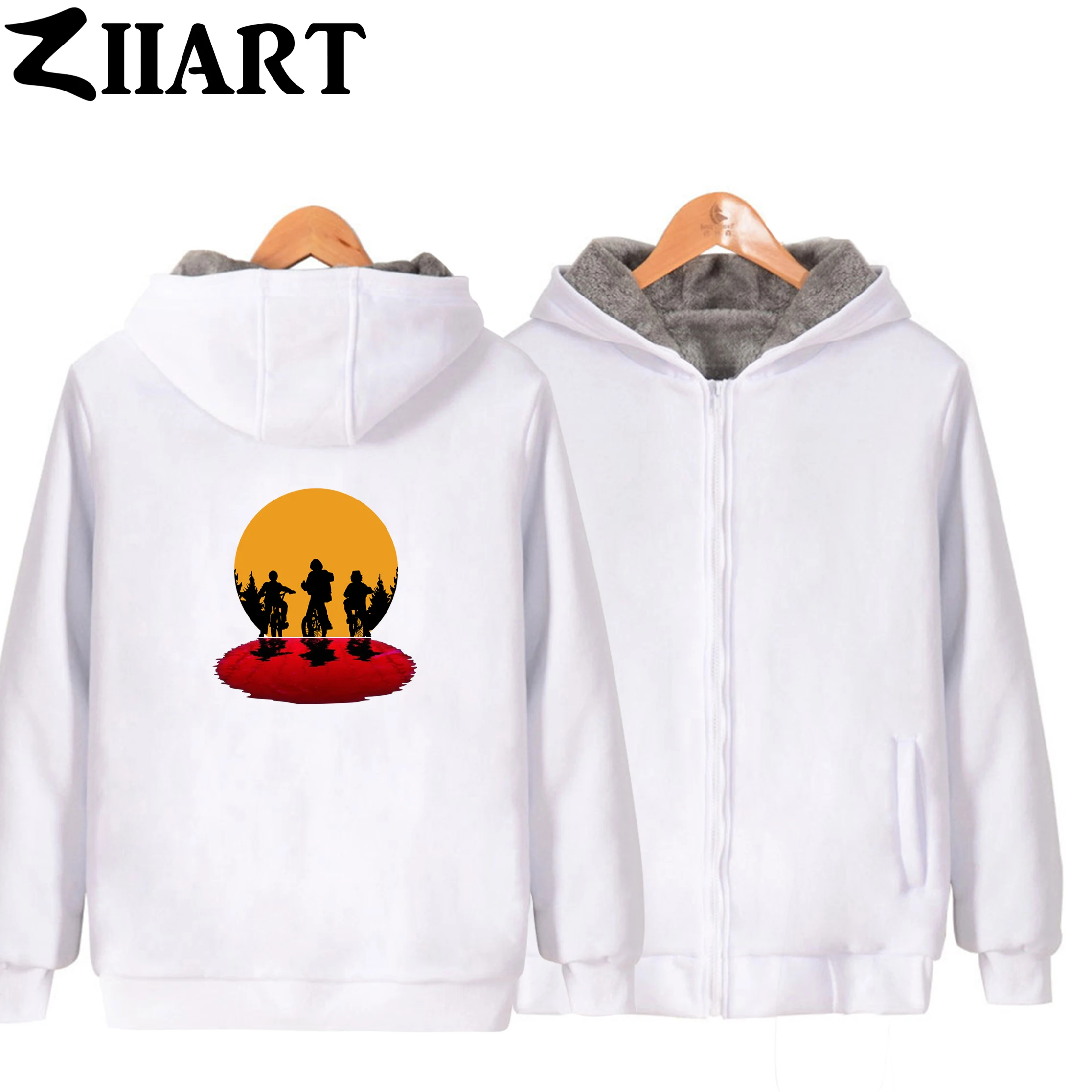 Странные вещи с перевернутым дном Луна ночные велосипеды деревья Eleven Nancy мужские