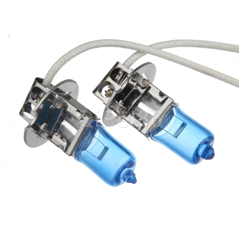 2 шт. H3 супер яркий ксеноновая белая туман галогенные лампы Авто головная лампа