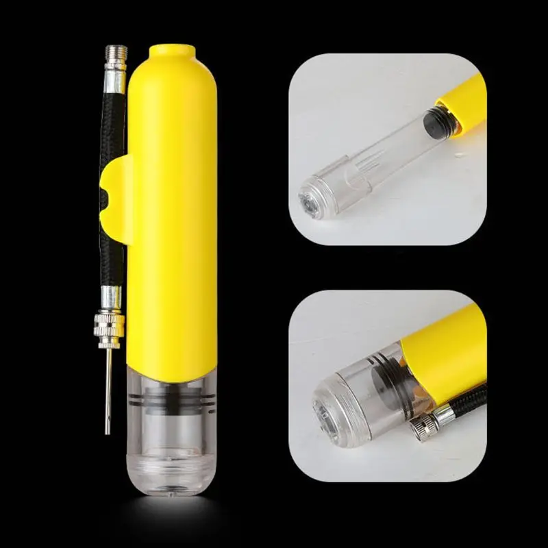 Пластиковый надувной мяч ручной воздушный насос с 3 иглами 2 насадки для