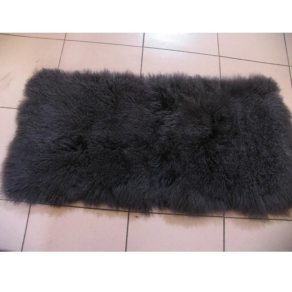 

Tibetan Lamb Fur Material Plate Mongolian Lamb Fur Plate Long and Curly hair Natural Fur Material for DIY Factory