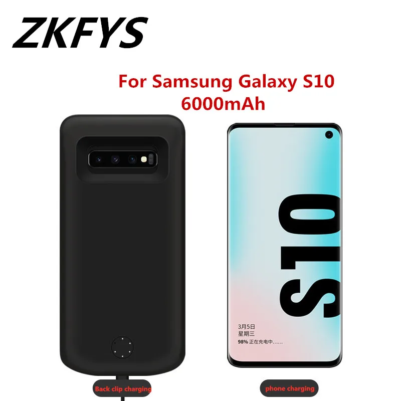 

Чехол для зарядного устройства Samsung Galaxy S10, 6000 мАч, чехол для портативного внешнего аккумулятора