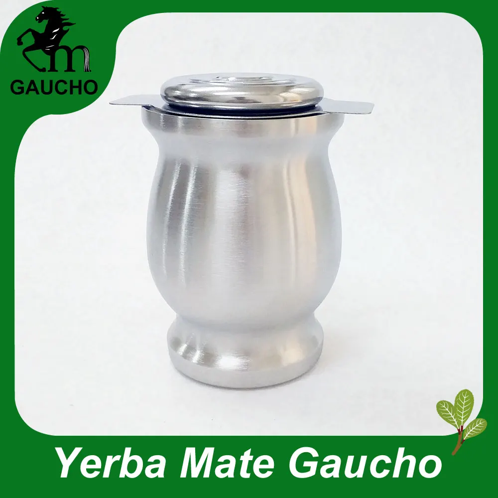No Logo 1 шт./лот наборы для заварки чая Yerba mate тыквы Calabash нержавеющая сталь с двойными стенками теплоизоляционные легко держать горячая Распродажа MT019-200 - Цвет: No Logo