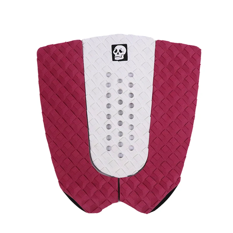 WHITE RED-2 Тяговые колодки-3 шт топают колодки для серфинга и скимборда с клейкой 3М клейкой ручкой все доски - Цвет: WHITE RED-2