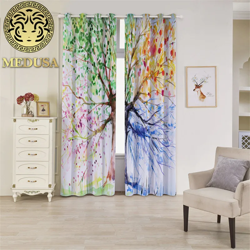 Медуза Дельфин 3d втулка Топ теплоизолированные затемненные оконные шторы 2