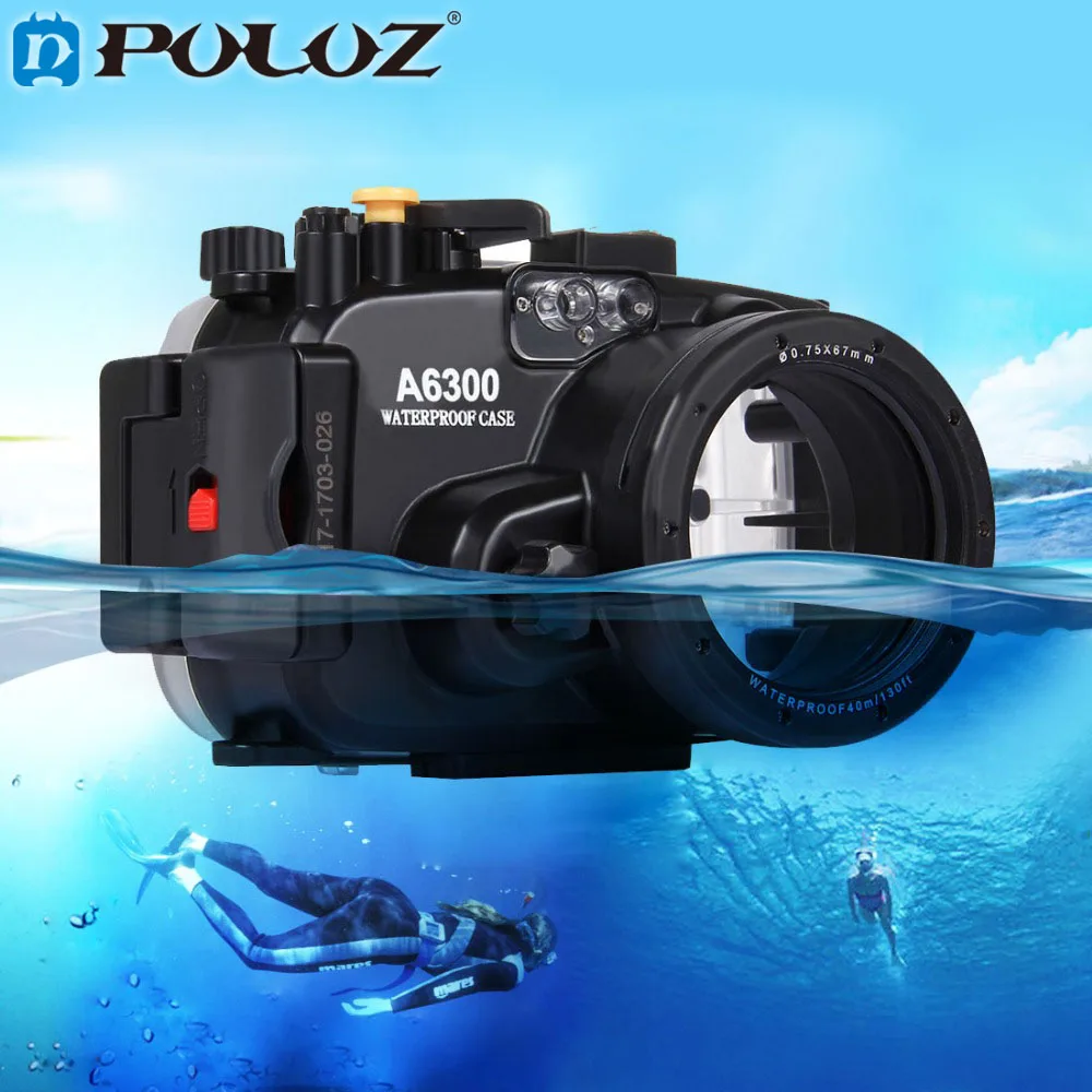 

PULUZ 40m 1560inch 130ft Depth Underwater Swimming Diving Case Waterproof Camera bag Housing case for Sony A6300