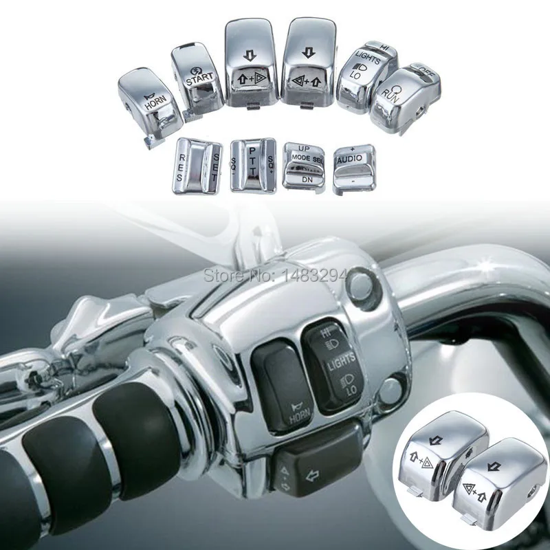 Один комплект хромированных кнопок для ручного переключателя корпуса с крышкой