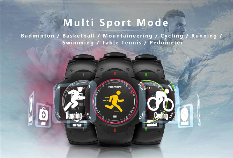 F13 цветной экран smtwatch Swimmin IP68 водонепроницаемый мульти-спортивный режим монитор сердечного ритма умные часы Bluetooth спортивный браслет