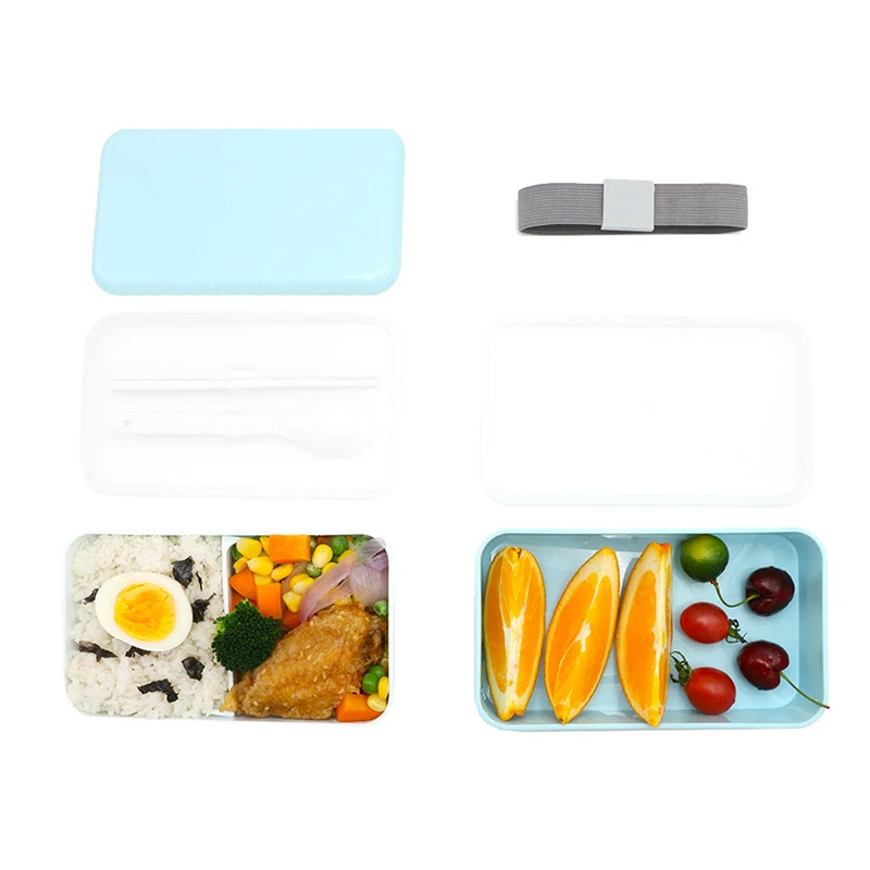 Ланч бокс для детский пищевой контейнер двухслойный СВЧ Япония Bento коробка