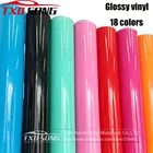 102030405060x152 см 18 цветов яркая глянцевая виниловая Глянцевая Автомобильная Пленка виниловая пленка глянцевая черная белая пленка без пузырьков Автомобильная наклейка