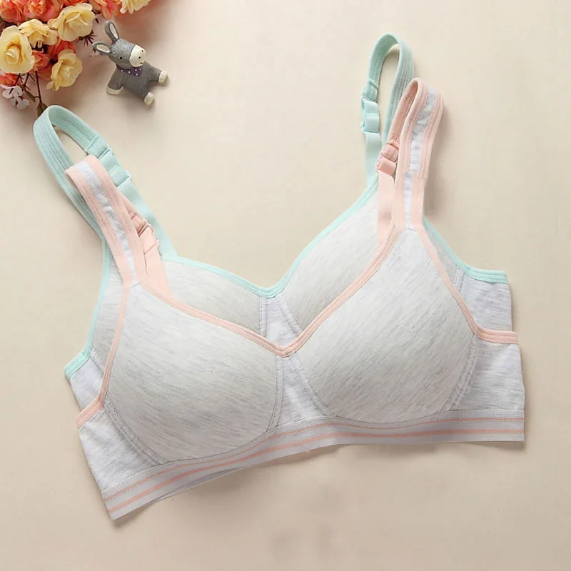 Teenage Girl Underwear Puberty Young Girls Small Bras Children Teens Training Bra for Kids Teenagers Lingerie Cotton bamboo Soft | Детская