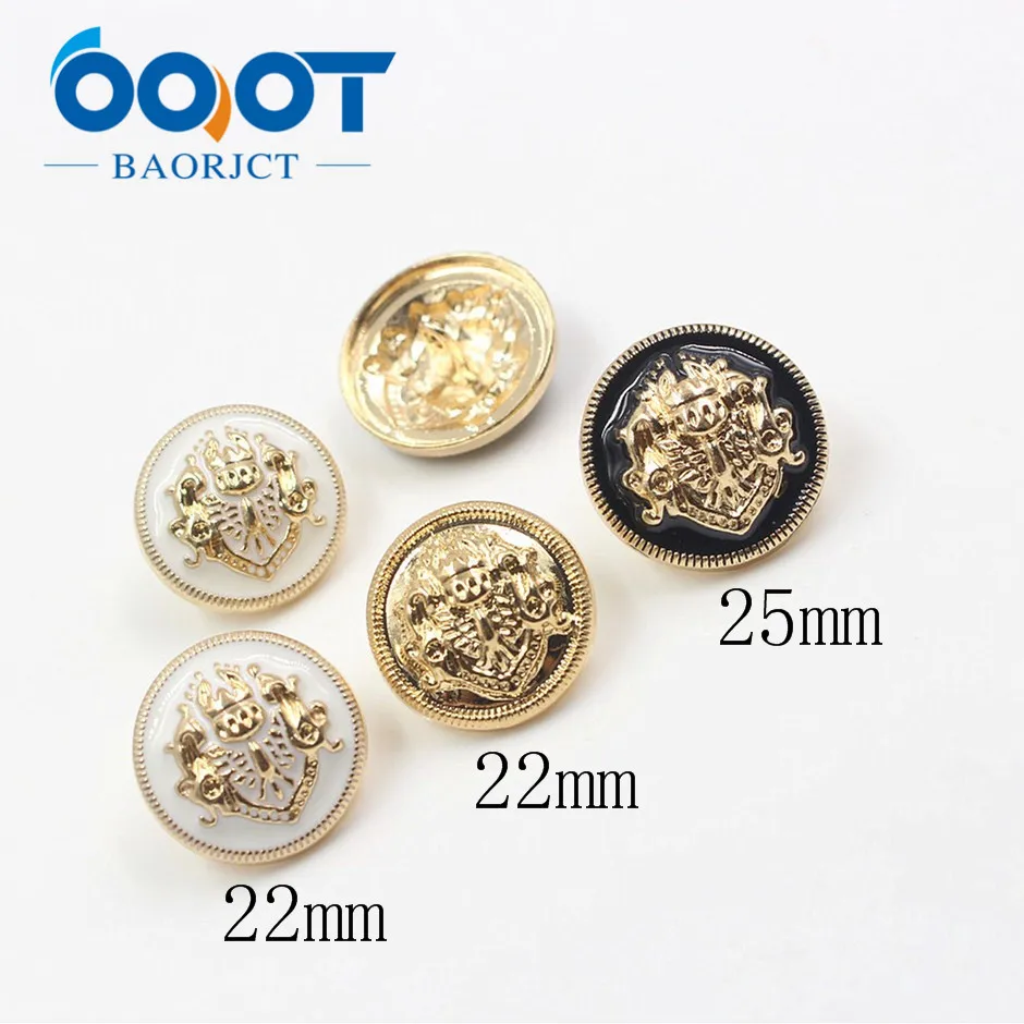 Высококачественные классические металлические кнопки OOOT BAORJCT 25/22/18/15 мм