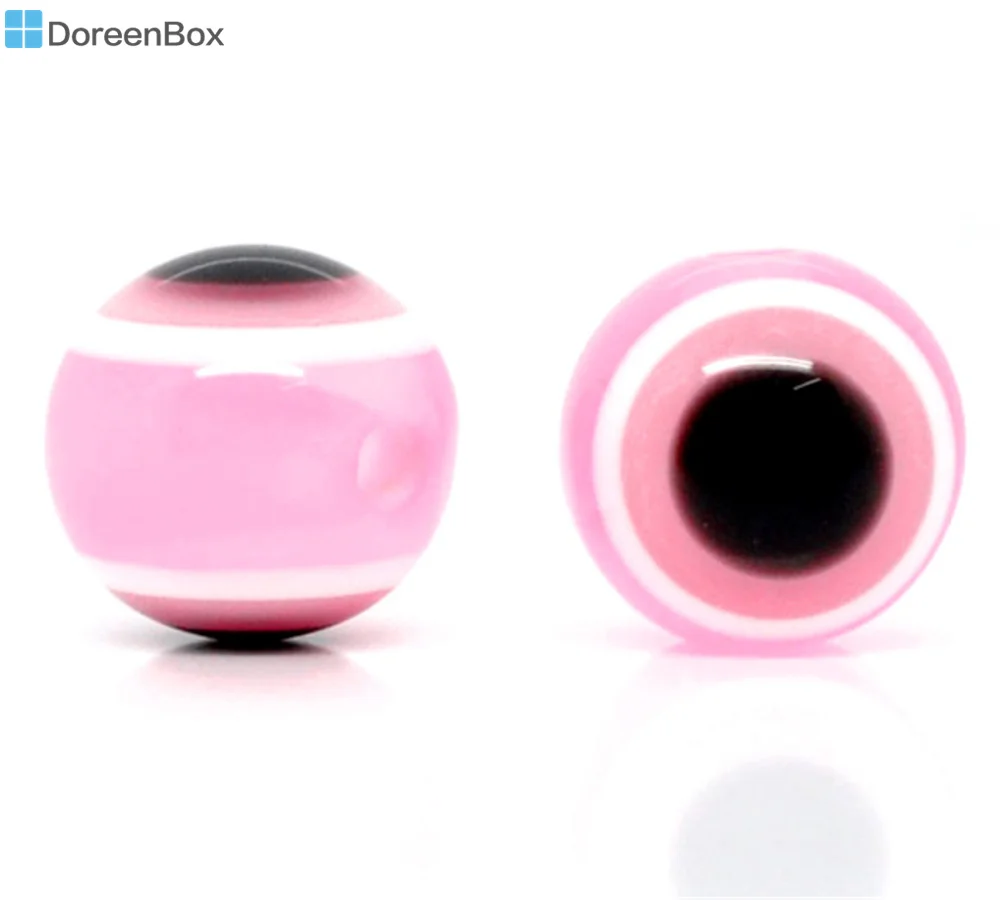 Doreen Box hot 100 розовый глаз от сглаза круглая диаметром 10 мм (B10121)|beads 10mm|10mm beadsbeads beads |
