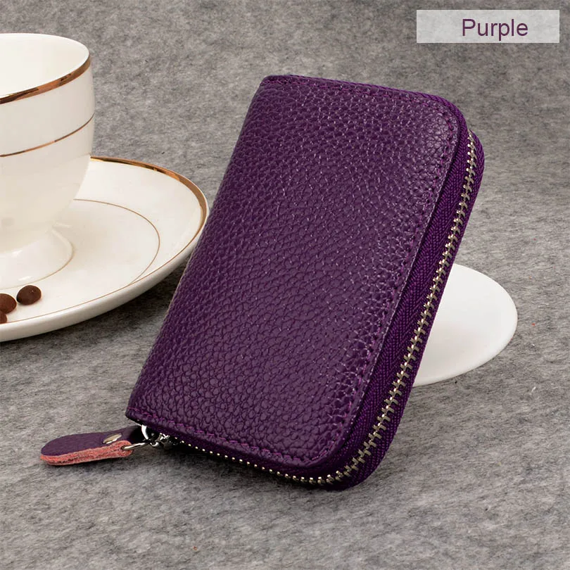 Purple COHEART, кошелек из натуральной кожи, женский модный маленький кошелек, кошелек для карт, мини-кошелек, высокое качество, Женский кошелек сумочка, натуральная воловья кожа - Цвет: Purple