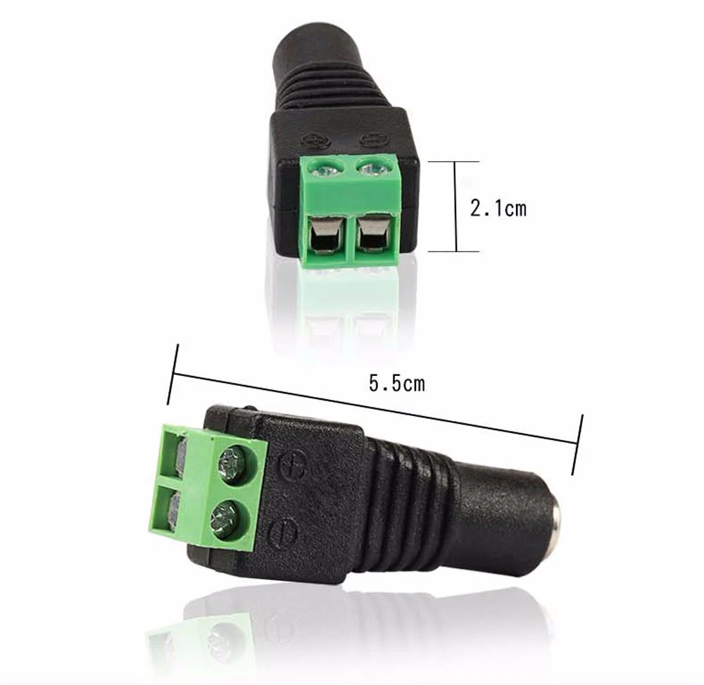 GRN FLASHING камеры видеонаблюдения 5 5*2 1 мм DC разъем питания Jack адаптер 10 шт. для
