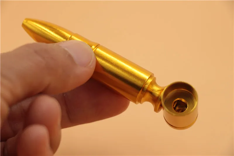 

24pcs/lot China factory wholesales cheap price portable bullet shape metal smoking pipe cigarette herb tobacco pipes smoke pipe