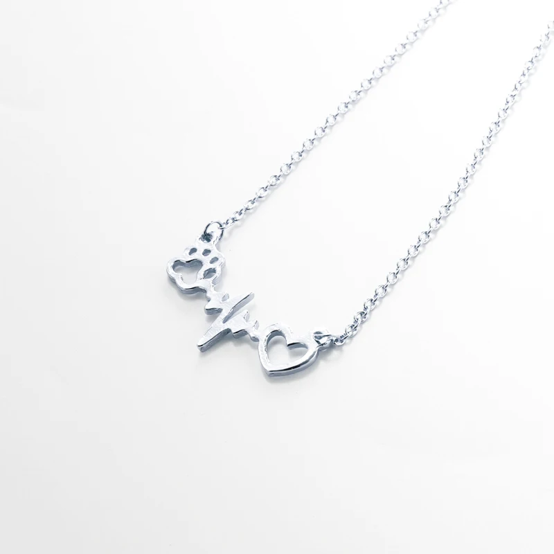 2017 Новый Сердцебиение Ожерелье Спасательный Круг Импульса Кулон Сердце Шарм