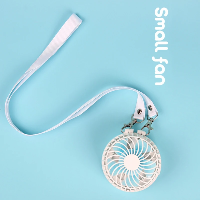 Летний ручной вентилятор с 3 скоростями мини наружный для ожерелья вращение на 180