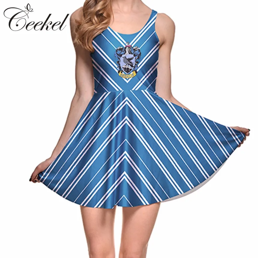 Синий и Белый Полосатый Флаг Новинка Женщины Сексуальные Платья 2016 Лето